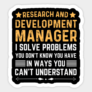 Vintage Assistant research and development manager Sticker